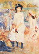 Pierre Renoir Children on the Seashore, Guernsey oil painting